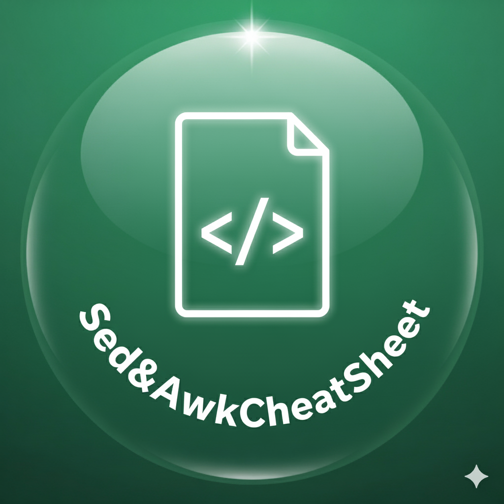 Sed & Awk Cheat Sheet - Text Processing Commands | FreeDevTools Studio